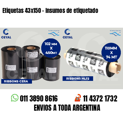 Etiquetas 43x150 - Insumos de etiquetado