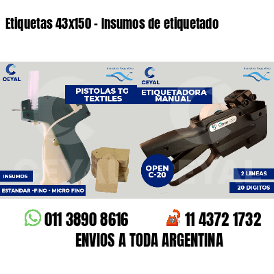 Etiquetas 43x150 - Insumos de etiquetado
