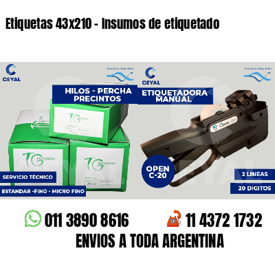 Etiquetas 43x210 - Insumos de etiquetado