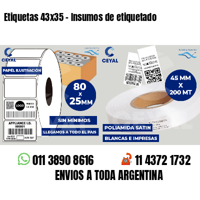 Etiquetas 43x35 - Insumos de etiquetado