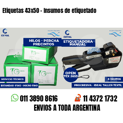 Etiquetas 43x50 - Insumos de etiquetado