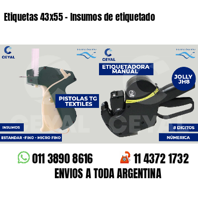 Etiquetas 43x55 - Insumos de etiquetado