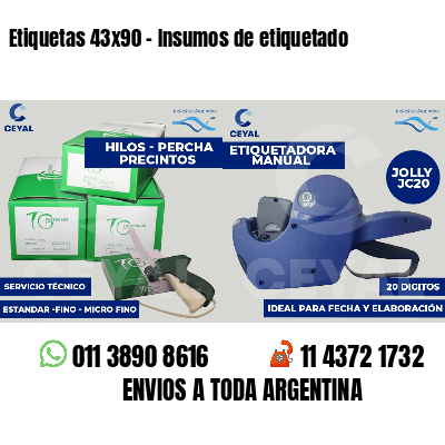 Etiquetas 43x90 - Insumos de etiquetado