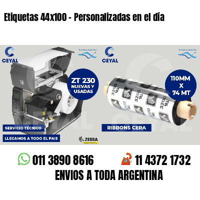 Etiquetas 44x100 - Personalizadas en el día