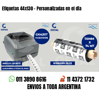 Etiquetas 44x130 - Personalizadas en el día