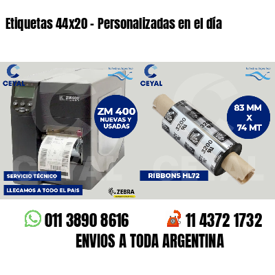 Etiquetas 44x20 - Personalizadas en el día