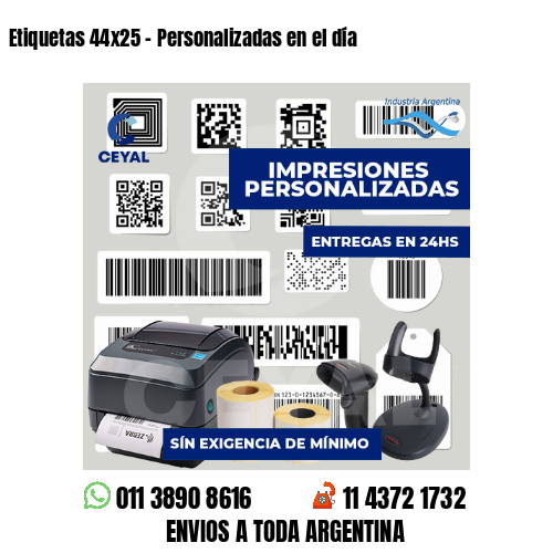 Etiquetas 44x25 - Personalizadas en el día