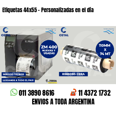 Etiquetas 44x55 - Personalizadas en el día