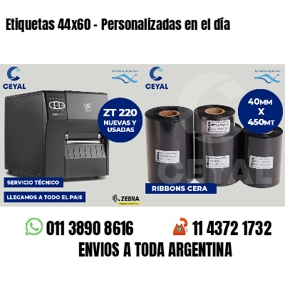Etiquetas 44x60 - Personalizadas en el día