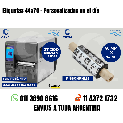 Etiquetas 44x70 - Personalizadas en el día