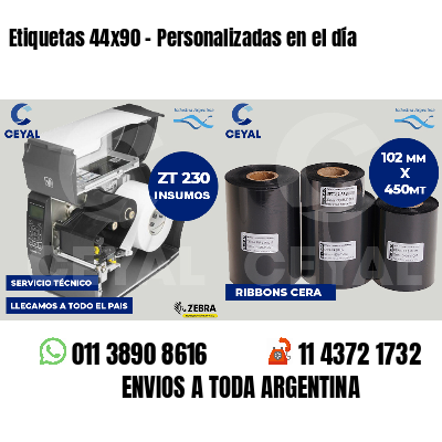 Etiquetas 44x90 - Personalizadas en el día