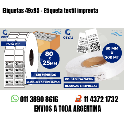 Etiquetas 49x95 - Etiqueta textil imprenta