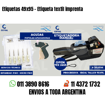 Etiquetas 49x95 - Etiqueta textil imprenta