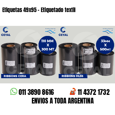 Etiquetas 49x95 - Etiquetado textil