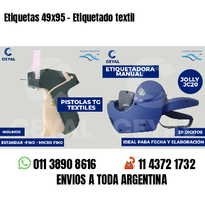 Etiquetas 49x95 - Etiquetado textil