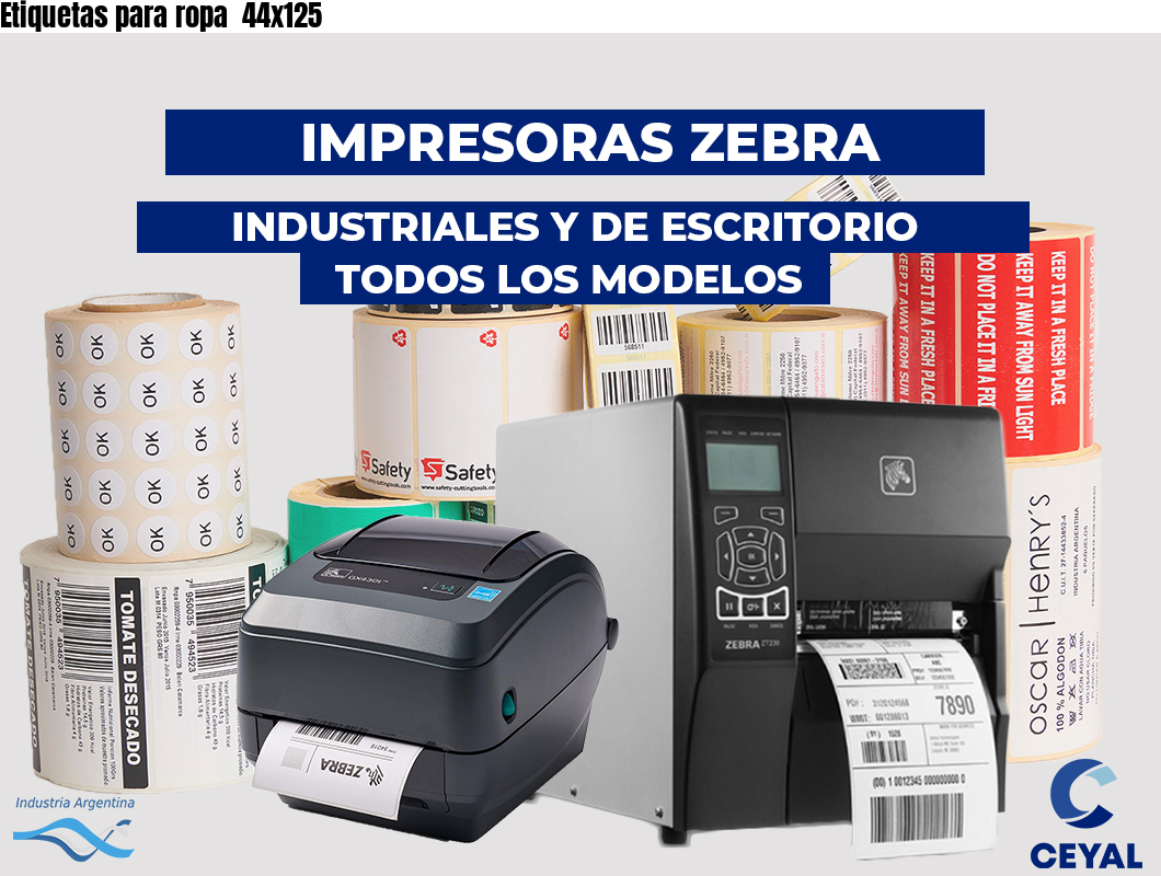 Etiquetas para ropa 44x125