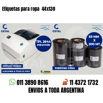 Etiquetas para ropa 44x130