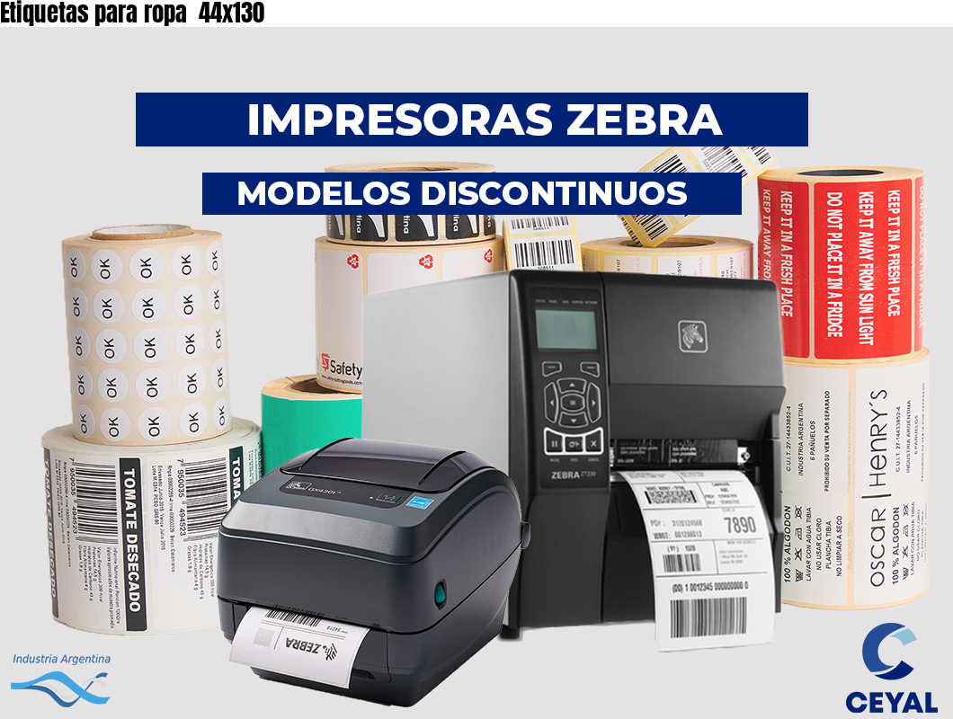 Etiquetas para ropa 44x130