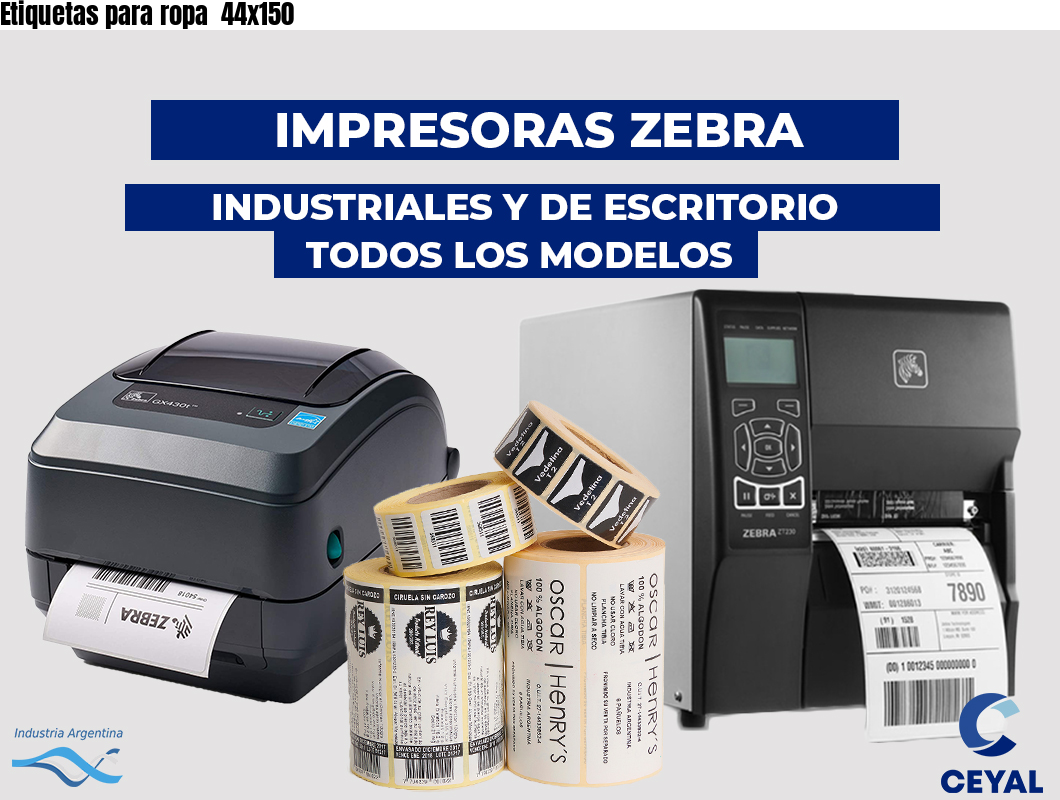 Etiquetas para ropa 44x150