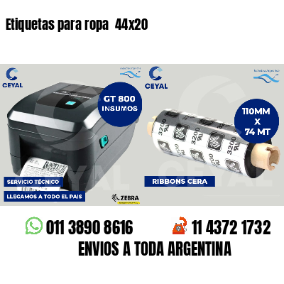 Etiquetas para ropa 44x20