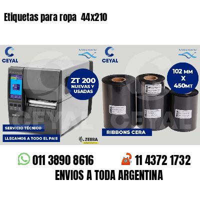 Etiquetas para ropa 44x210