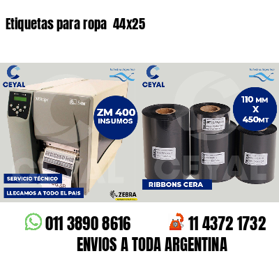 Etiquetas para ropa 44x25