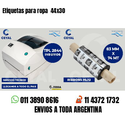 Etiquetas para ropa 44x30