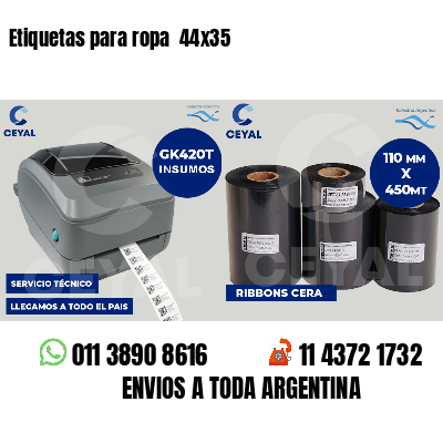Etiquetas para ropa 44x35