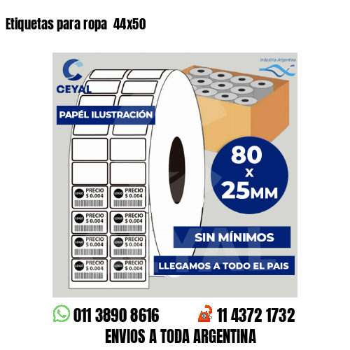 Etiquetas para ropa  44×50