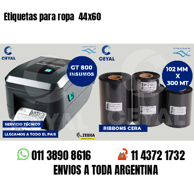 Etiquetas para ropa 44x60