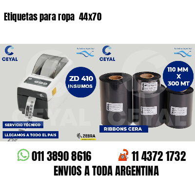 Etiquetas para ropa 44x70