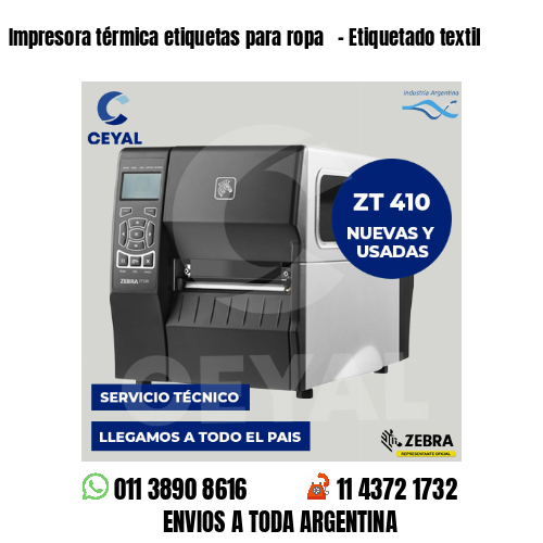 Impresora térmica etiquetas para ropa   – Etiquetado textil