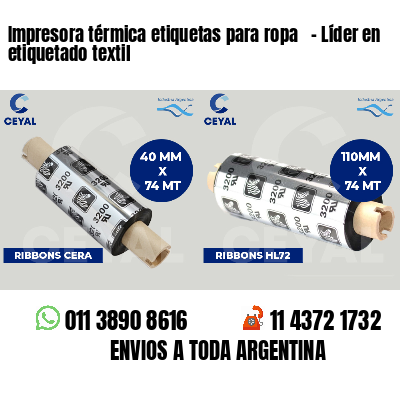 Impresora térmica etiquetas para ropa   - Líder en etiquetado textil
