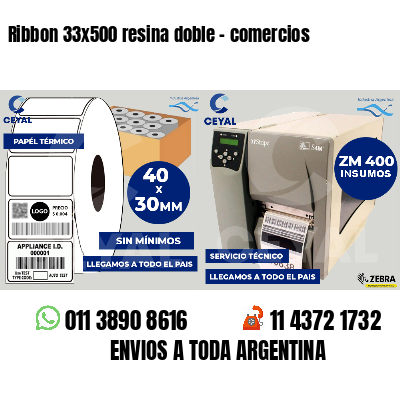 Ribbon 33x500 resina doble - comercios