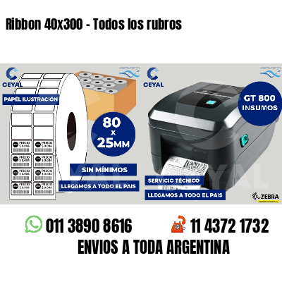 Ribbon 40x300 - Todos los rubros