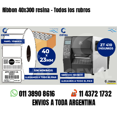 Ribbon 40x300 resina - Todos los rubros