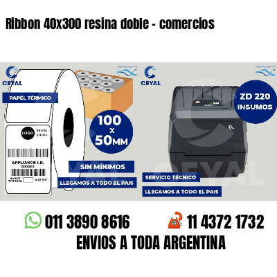 Ribbon 40x300 resina doble - comercios