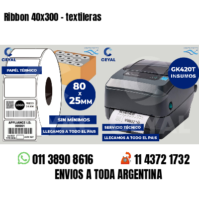 Ribbon 40x300 - textileras