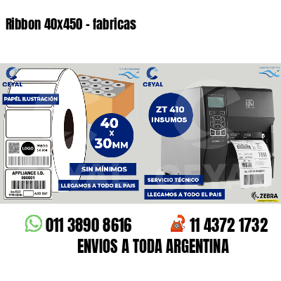 Ribbon 40x450 - fabricas