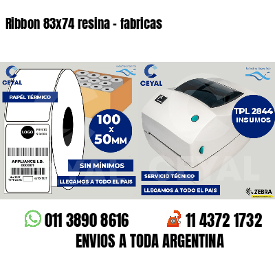Ribbon 83x74 resina - fabricas