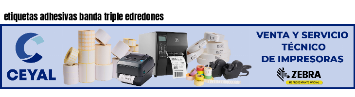 etiquetas adhesivas banda triple edredones
