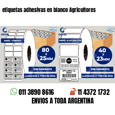 etiquetas adhesivas en blanco Agricultores