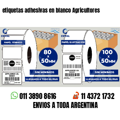 etiquetas adhesivas en blanco Agricultores