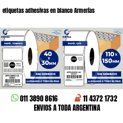 etiquetas adhesivas en blanco Armerías