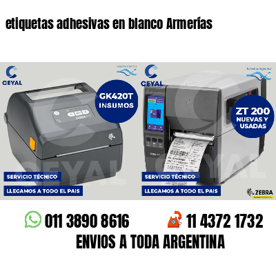 etiquetas adhesivas en blanco Armerías