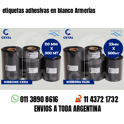 etiquetas adhesivas en blanco Armerías