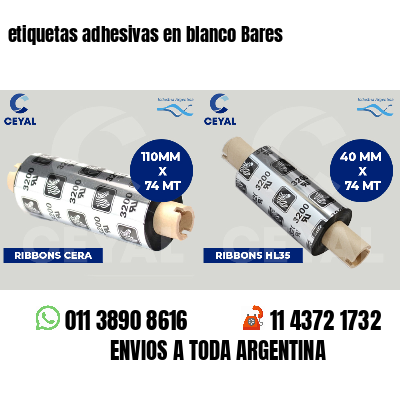 etiquetas adhesivas en blanco Bares