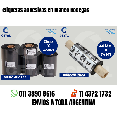 etiquetas adhesivas en blanco Bodegas