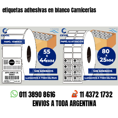etiquetas adhesivas en blanco Carnicerías