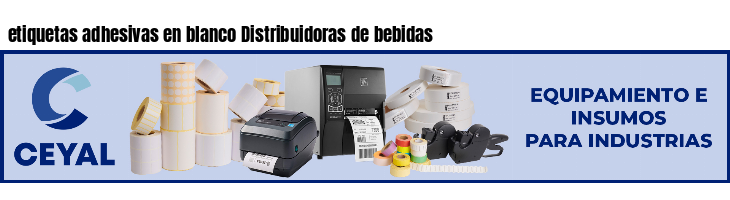 etiquetas adhesivas en blanco Distribuidoras de bebidas